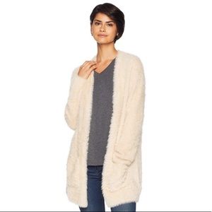 FREE PEOPLE Faux Fur Cardigan - Cream Small